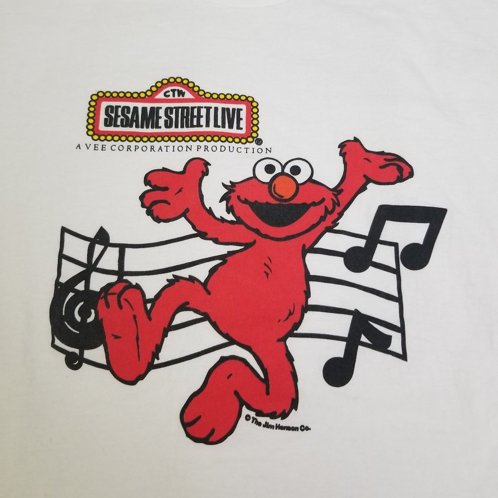 Vintage Sesame Street Live Elmo T Shirt Musical Tv